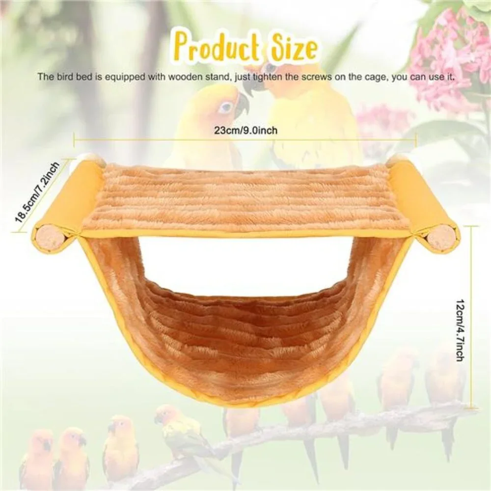 Winter Warm Bird Nest Bed Hanging Hammock Snuggle Hut Parrot House Tent Toy